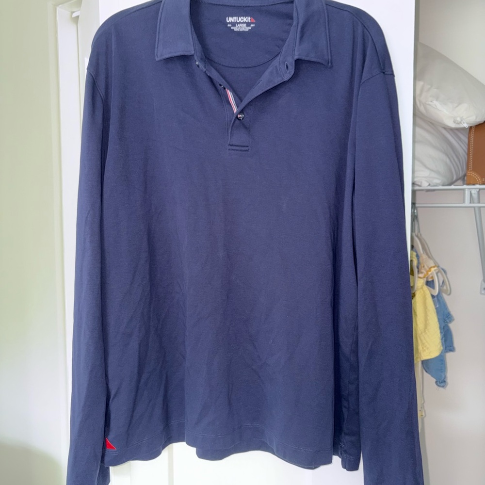 Untuckit Men's Dark Blue Polo Shirt